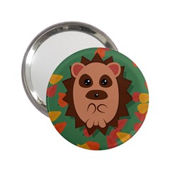 Hedgehog Animal Cute Cartoon 2 25  Handbag Mirrors by Sudhe