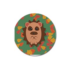 Hedgehog Animal Cute Cartoon Magnet 3  (round) by Sudhe