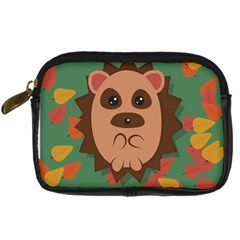 Hedgehog Animal Cute Cartoon Digital Camera Leather Case by Sudhe