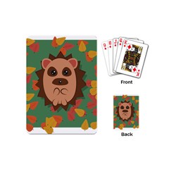 Hedgehog Animal Cute Cartoon Playing Cards Single Design (mini) by Sudhe