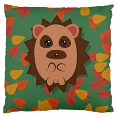 Hedgehog Animal Cute Cartoon Large Cushion Case (one Side) by Sudhe