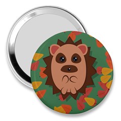 Hedgehog Animal Cute Cartoon 3  Handbag Mirrors by Sudhe