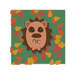 Hedgehog Animal Cute Cartoon Small Satin Scarf (square) by Sudhe