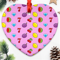 Slot Machine Wallpaper Heart Ornament (two Sides)