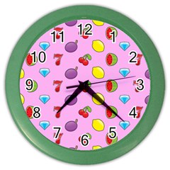 Slot Machine Wallpaper Color Wall Clock