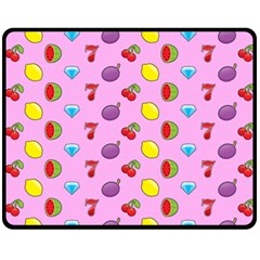 Slot Machine Wallpaper Double Sided Fleece Blanket (medium) 