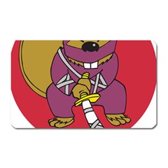 Ninja Beaver Animal Humor Joke Magnet (rectangular) by Sudhe