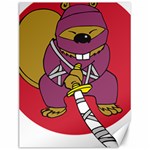 Ninja Beaver Animal Humor Joke Canvas 12  x 16  11.86 x15.41  Canvas - 1