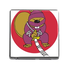 Ninja Beaver Animal Humor Joke Memory Card Reader (square 5 Slot) by Sudhe