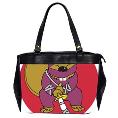 Ninja Beaver Animal Humor Joke Oversize Office Handbag (2 Sides) by Sudhe