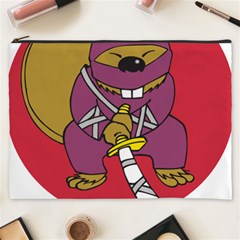 Ninja Beaver Animal Humor Joke Cosmetic Bag (xxxl) by Sudhe