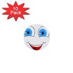 Smiley Face Laugh Comic Funny 1  Mini Buttons (10 pack)  Front