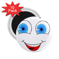 Smiley Face Laugh Comic Funny 2 25  Magnets (10 Pack)  by Sudhe