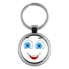 Smiley Face Laugh Comic Funny Key Chain (round) by Sudhe