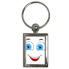 Smiley Face Laugh Comic Funny Key Chain (rectangle) by Sudhe