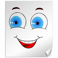 Smiley Face Laugh Comic Funny Canvas 8  X 10  by Sudhe