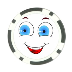 Smiley Face Laugh Comic Funny Poker Chip Card Guard (10 Pack) by Sudhe