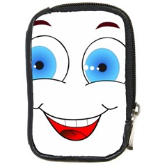 Smiley Face Laugh Comic Funny Compact Camera Leather Case by Sudhe