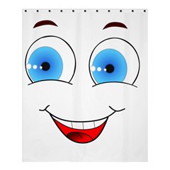 Smiley Face Laugh Comic Funny Shower Curtain 60  X 72  (medium)  by Sudhe