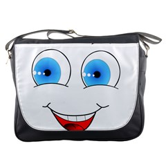 Smiley Face Laugh Comic Funny Messenger Bag by Sudhe