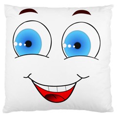 Smiley Face Laugh Comic Funny Large Cushion Case (one Side) by Sudhe