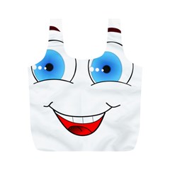 Smiley Face Laugh Comic Funny Full Print Recycle Bag (m) by Sudhe