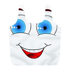 Smiley Face Laugh Comic Funny Full Print Recycle Bag (l) by Sudhe