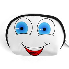 Smiley Face Laugh Comic Funny Accessory Pouch (medium) by Sudhe