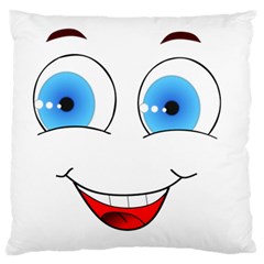 Smiley Face Laugh Comic Funny Standard Flano Cushion Case (two Sides) by Sudhe