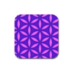 Purple Rubber Square Coaster (4 pack) 