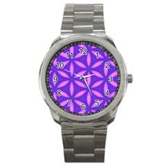 Purple Sport Metal Watch