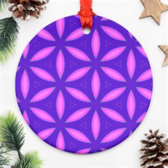 Purple Round Ornament (Two Sides)