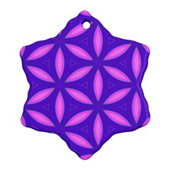 Purple Snowflake Ornament (Two Sides)