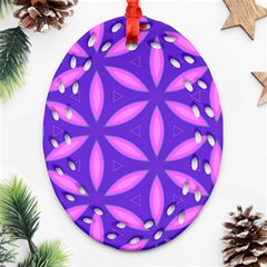 Purple Oval Filigree Ornament (Two Sides)