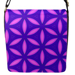 Purple Flap Closure Messenger Bag (S)