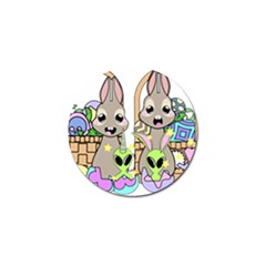 Graphic Kawaii Bunnies Golf Ball Marker by Sudhe