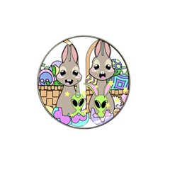 Graphic Kawaii Bunnies Hat Clip Ball Marker by Sudhe