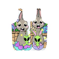 Graphic Kawaii Bunnies Full Print Recycle Bag (s) by Sudhe