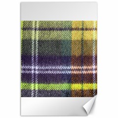 Yellow Plaid Flannel Canvas 24  X 36  by snowwhitegirl