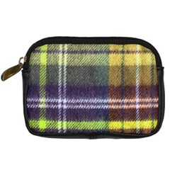 Yellow Plaid Flannel Digital Camera Leather Case by snowwhitegirl