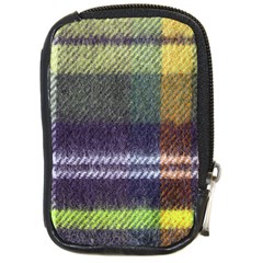 Yellow Plaid Flannel Compact Camera Leather Case by snowwhitegirl