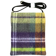 Yellow Plaid Flannel Shoulder Sling Bag by snowwhitegirl