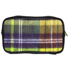 Yellow Plaid Flannel Toiletries Bag (one Side) by snowwhitegirl