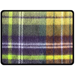 Yellow Plaid Flannel Fleece Blanket (large)  by snowwhitegirl