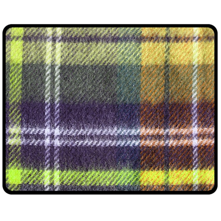 Yellow Plaid Flannel Fleece Blanket (Medium) 