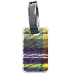 Yellow Plaid Flannel Luggage Tag (one Side) by snowwhitegirl