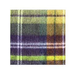 Yellow Plaid Flannel Small Satin Scarf (square) by snowwhitegirl