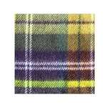 Yellow Plaid Flannel Small Satin Scarf (Square) Front