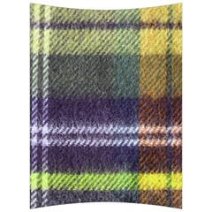 Yellow Plaid Flannel Back Support Cushion by snowwhitegirl