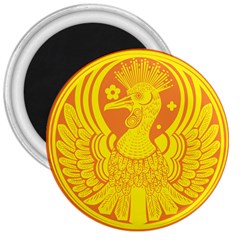 Phoenix Bird Legend Coin Fire 3  Magnets